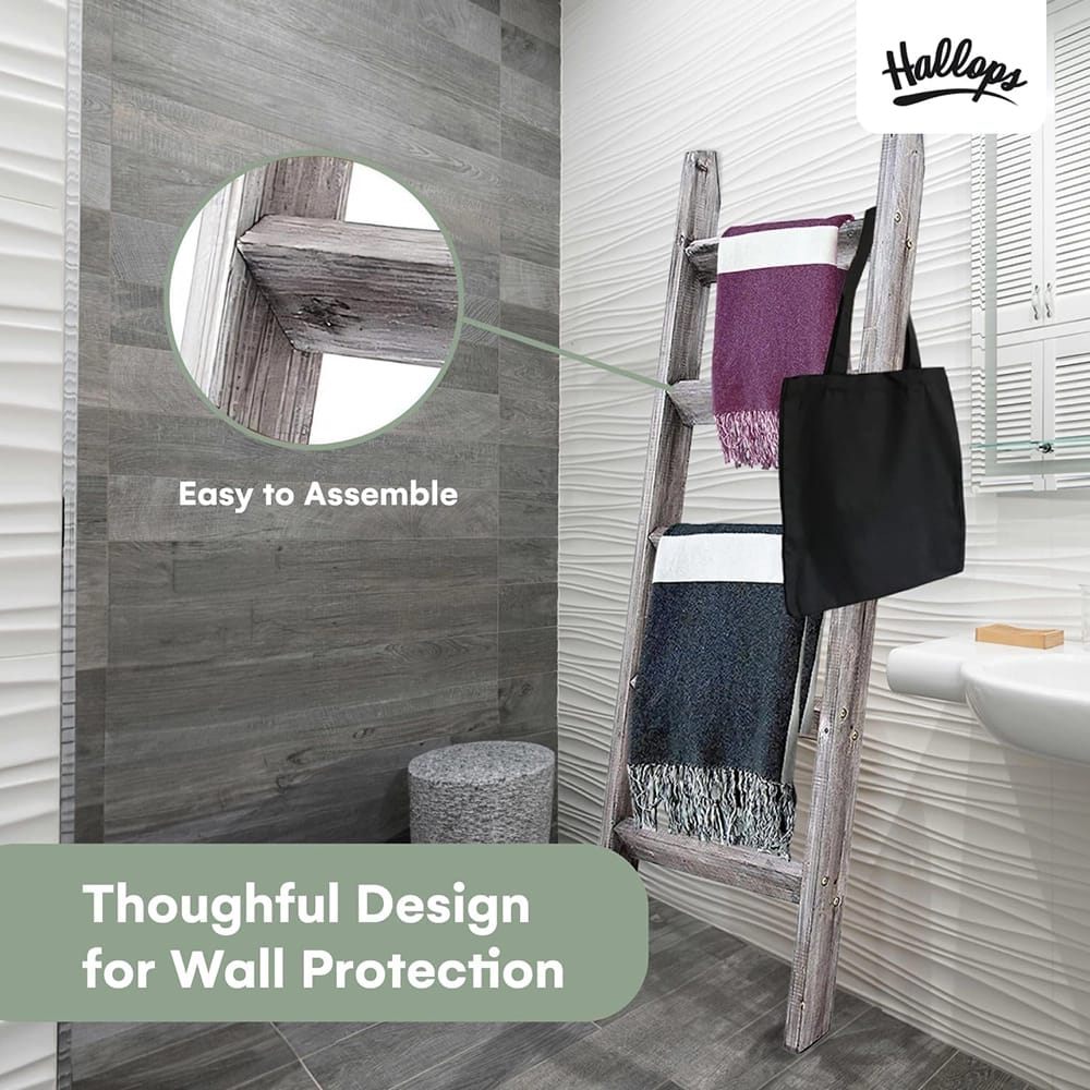 Hallops 5' Blanket Ladder, Gray