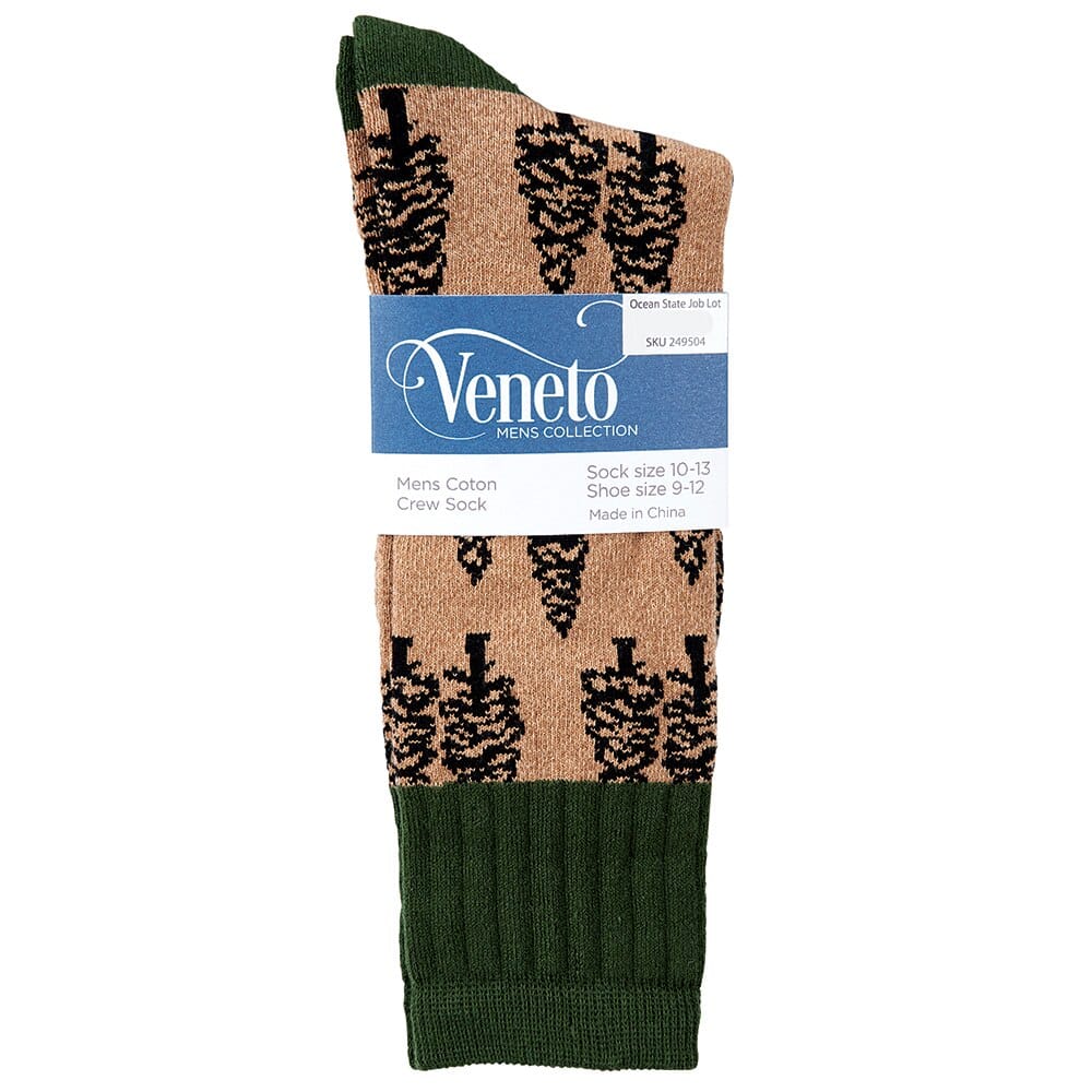 Veneto Men's Novelty Cotton Crew Socks