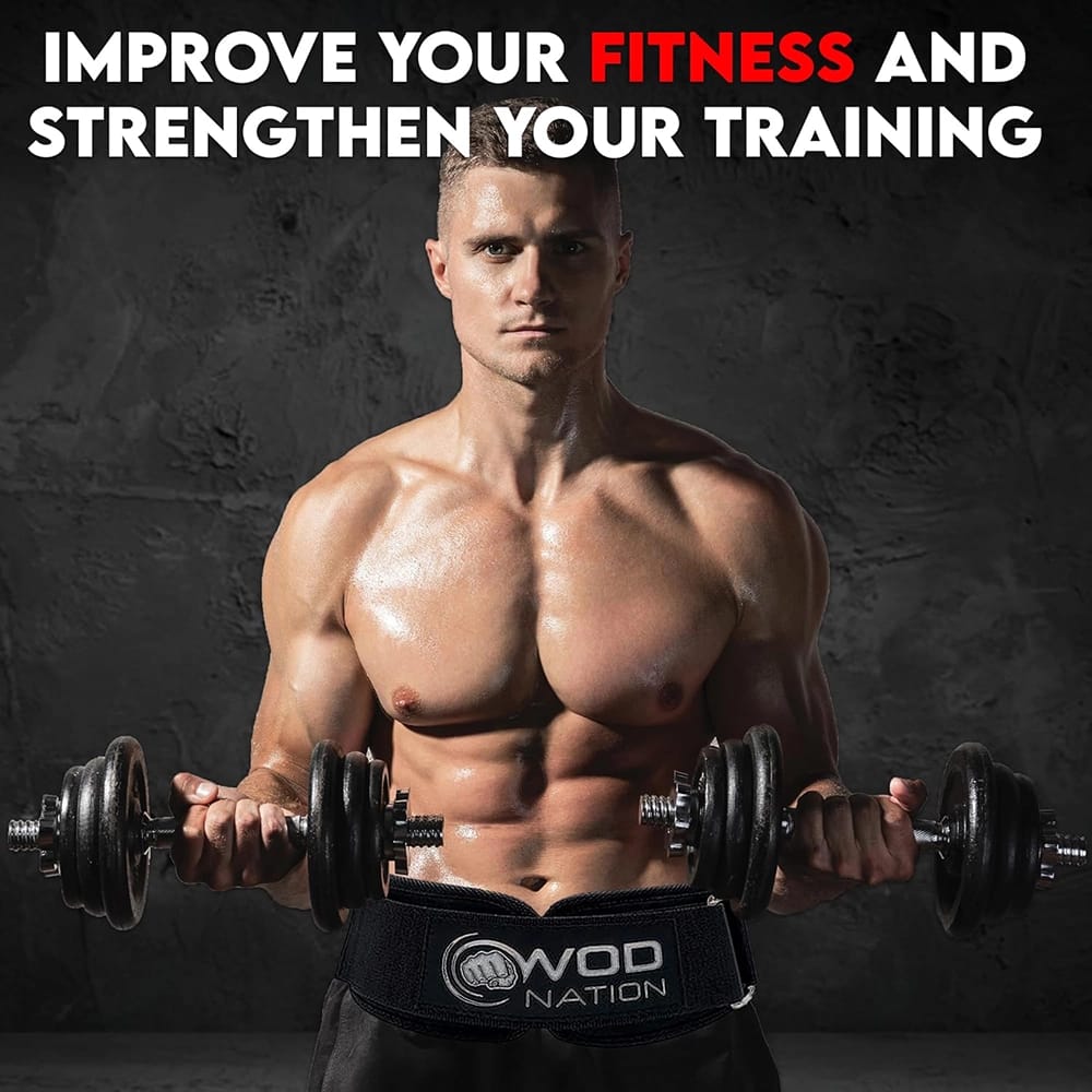 WOD Nation 4" PRO Weight Lifting Belt, Black