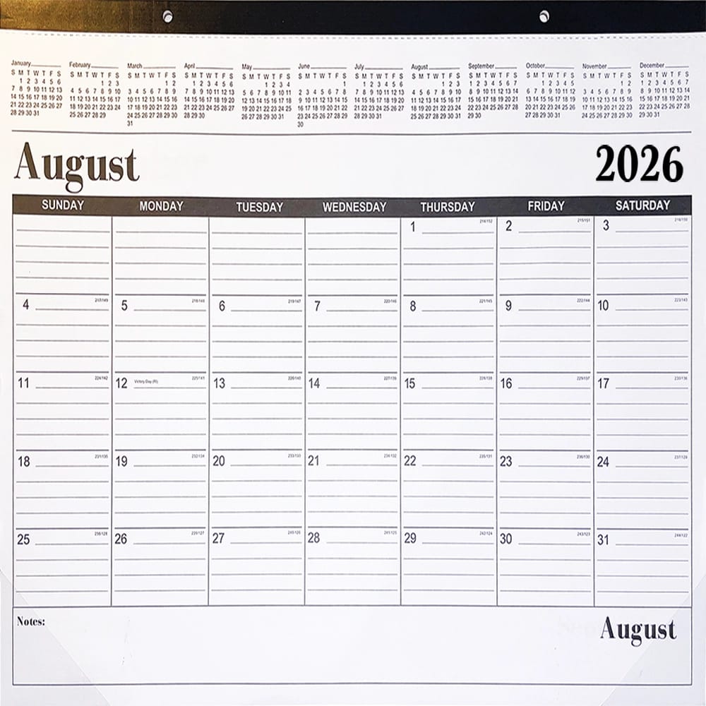2025-2026 Premiere 17 Month Desk Calendar, 18"