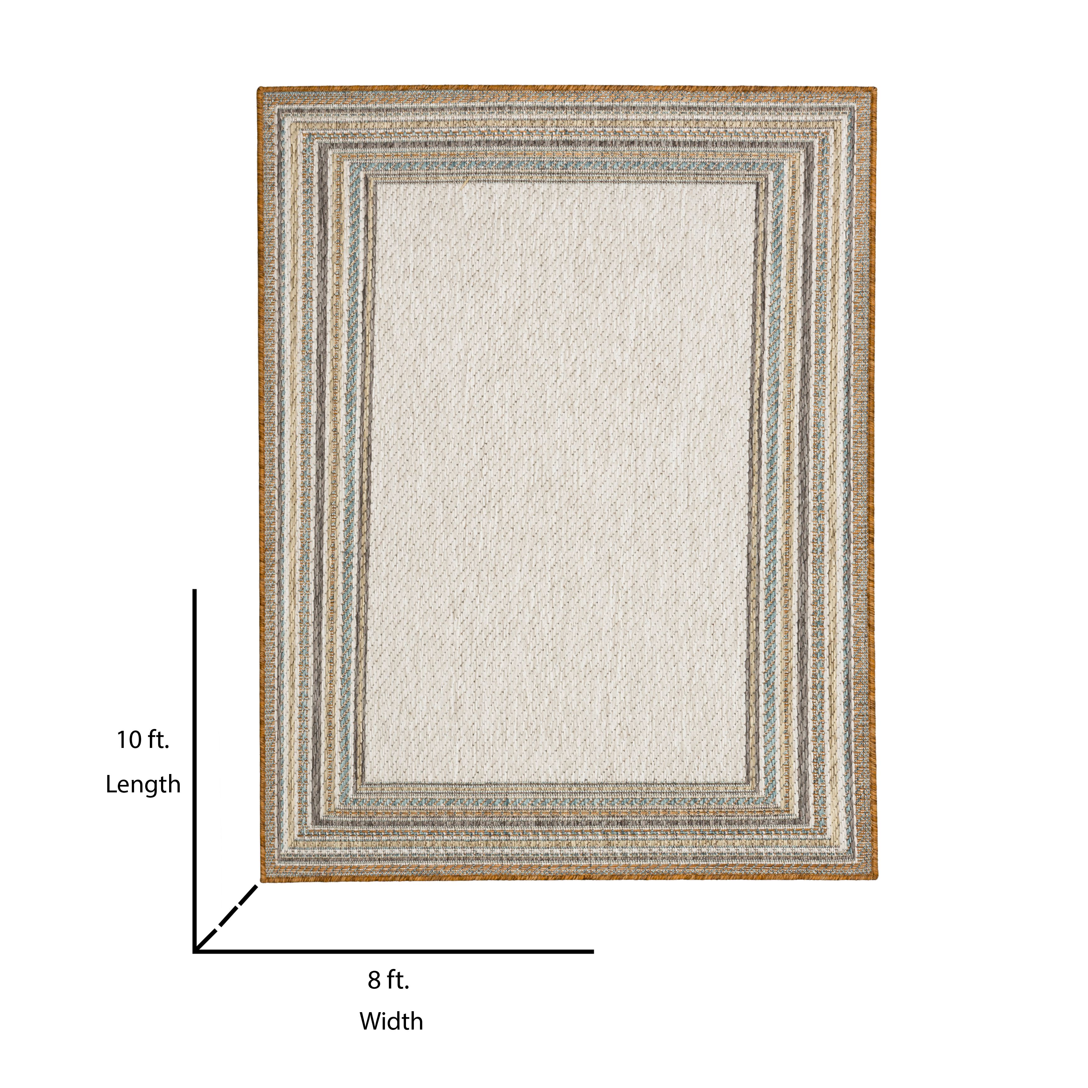 Mohawk Rodrigo Alyssum Outdoor/Indoor Area Rug, Tan, 8' x 10'