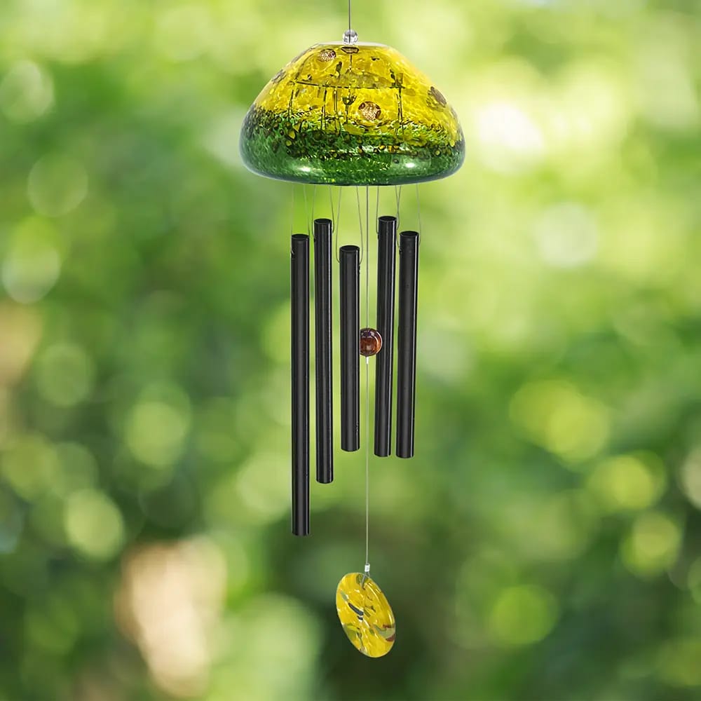 Ceramic Glass & Metal Jellyfish Windchime
