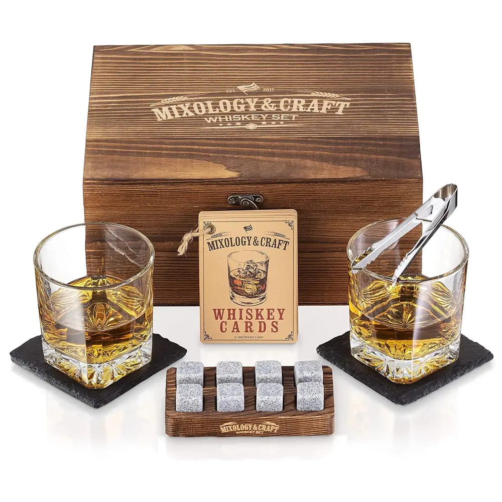 Mixology & Craft Whiskey Stones Gift Set, 2 Pack