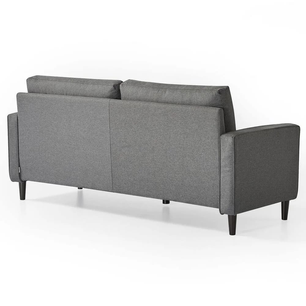 Zinus Benton 3-Seat Upholstered Sofa, Dark Gray