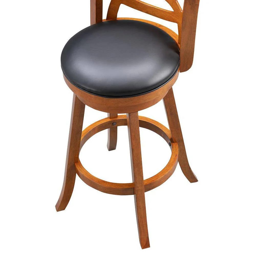 Seina 24" Cushioned Swivel Counter Stool, Walnut