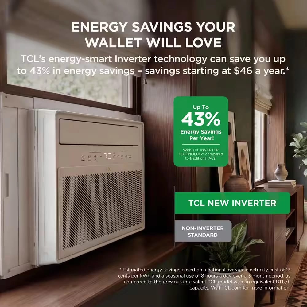 TCL 12,000 BTU Ultra-Quiet Inverter Window Air Conditioner