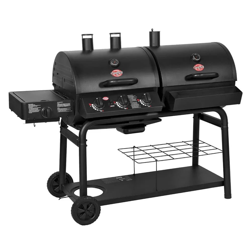 Char-Griller Duo 5050 Gas & Charcoal Grill, Black