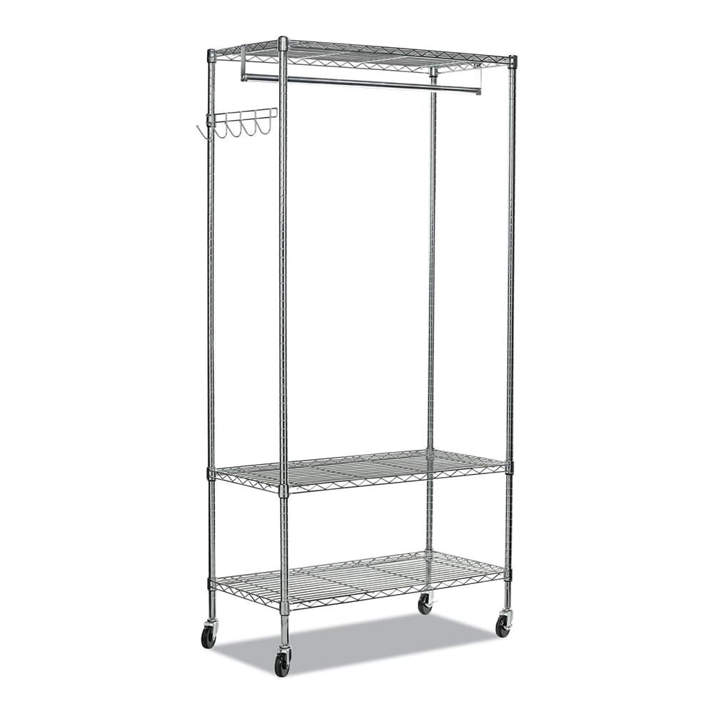 Alera Wire Shelving Garment Rack, Silver