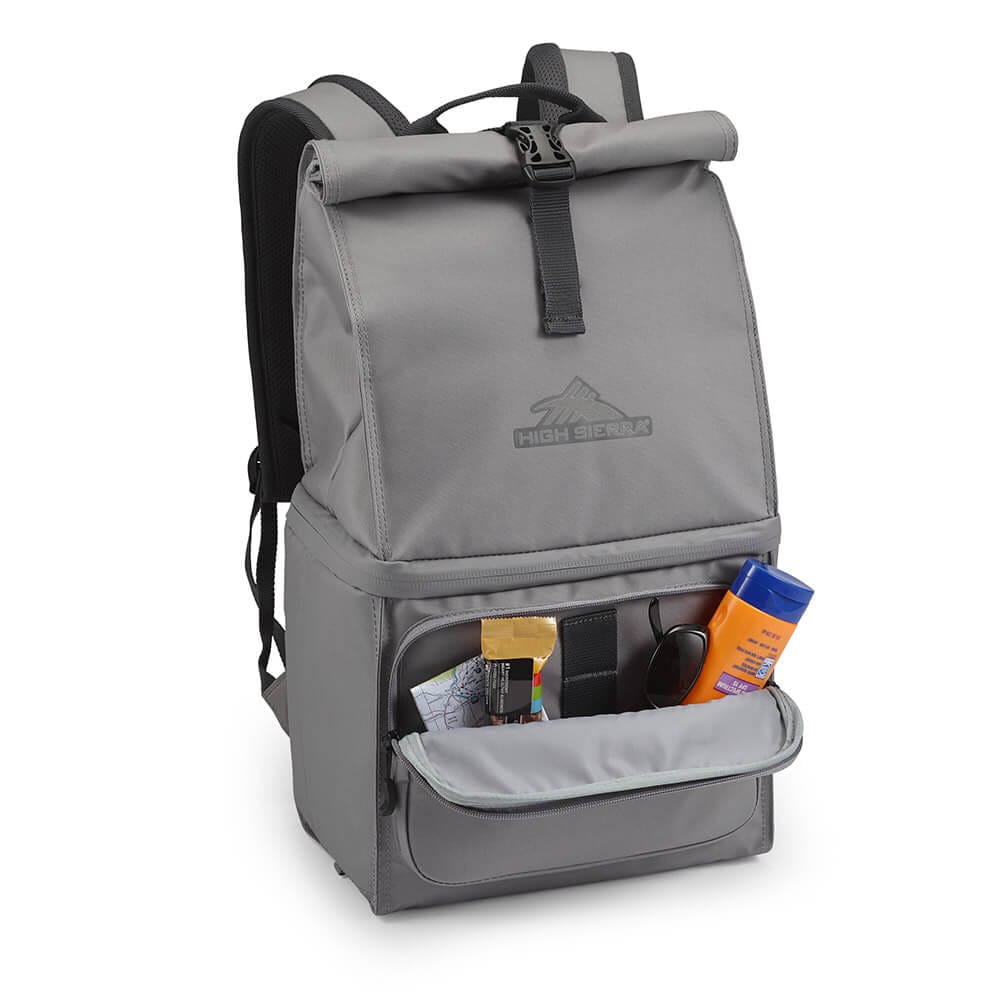 High Sierra Beach Cooler Backpack, Steel Gray/Mercury