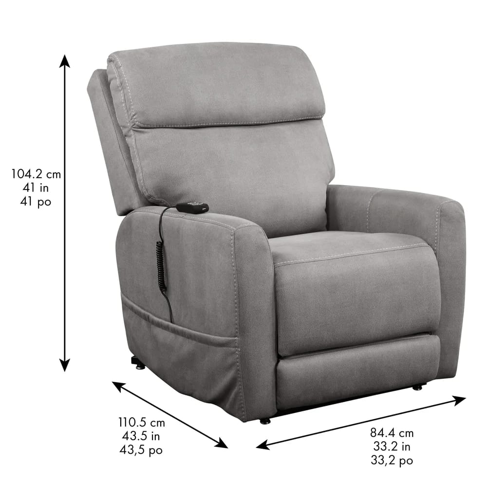 Northridge Home Nadia Heated Lift Chair, Gray