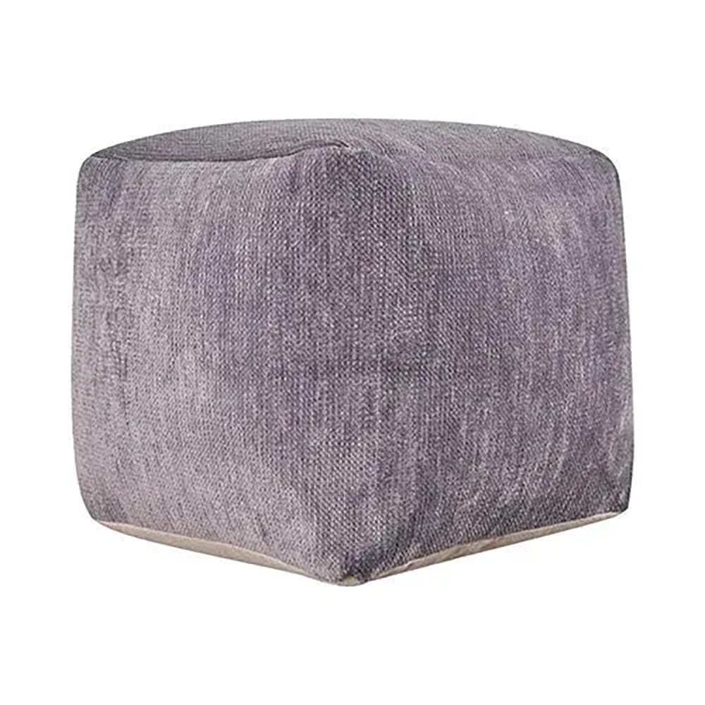 LR Home Serena Cube Pouf, Gray