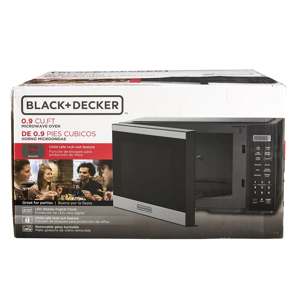 Black & Decker Stainless Steel Microwave, .9 cu.ft.