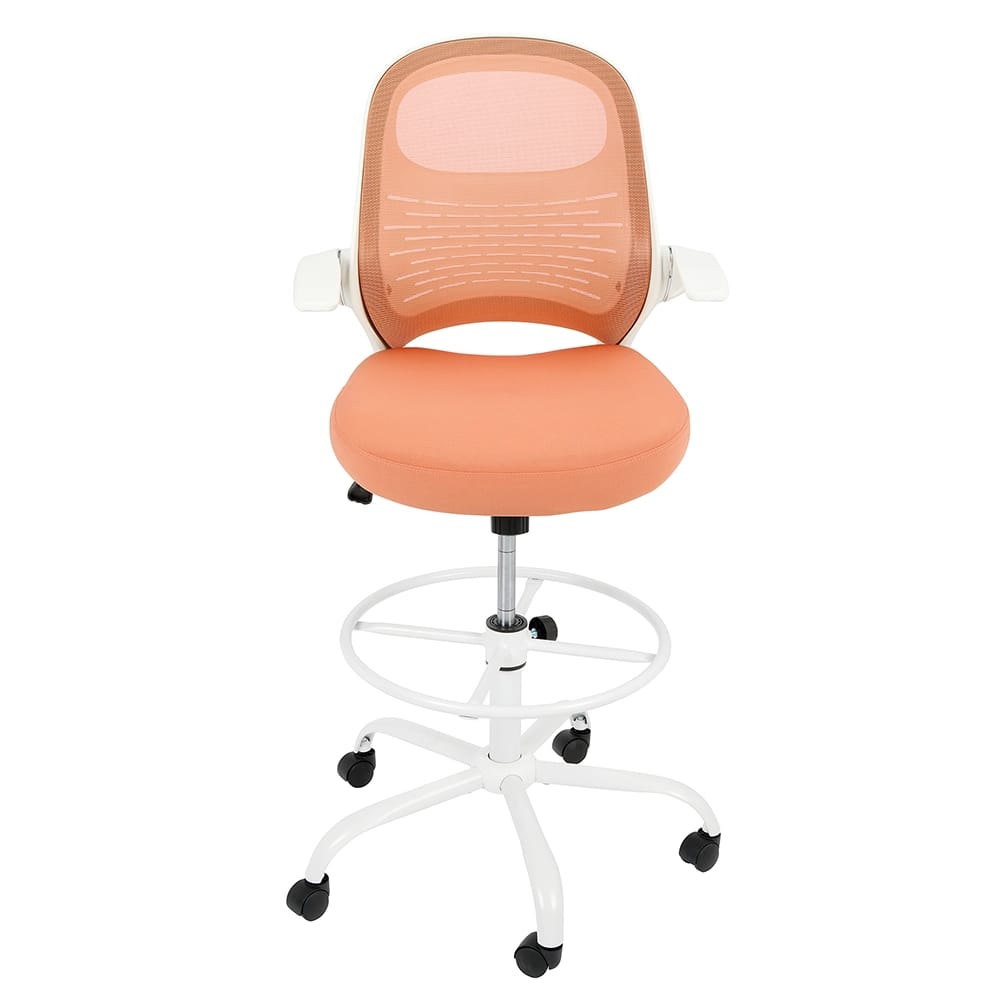 HYLONE Tall Drafting Chair, Orange