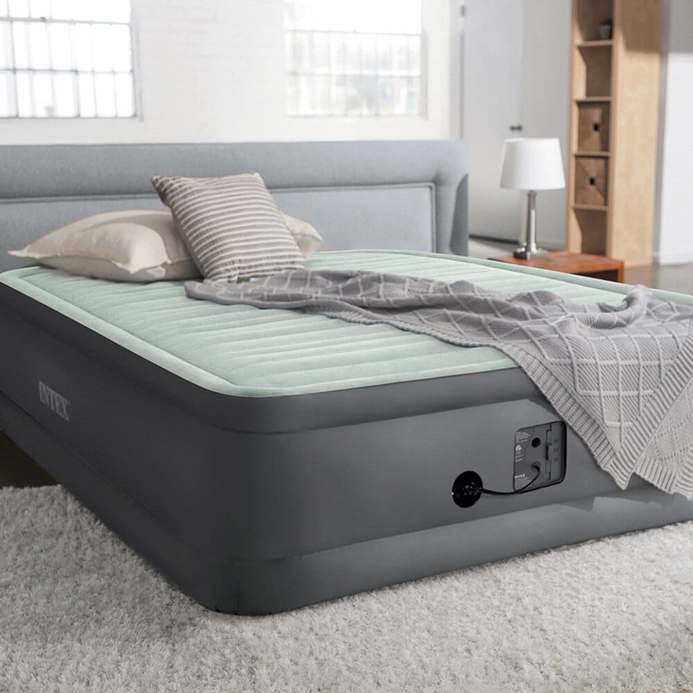 Intex Queen Dura Beam PremAire I Elevated Air Mattress with Internal Pump