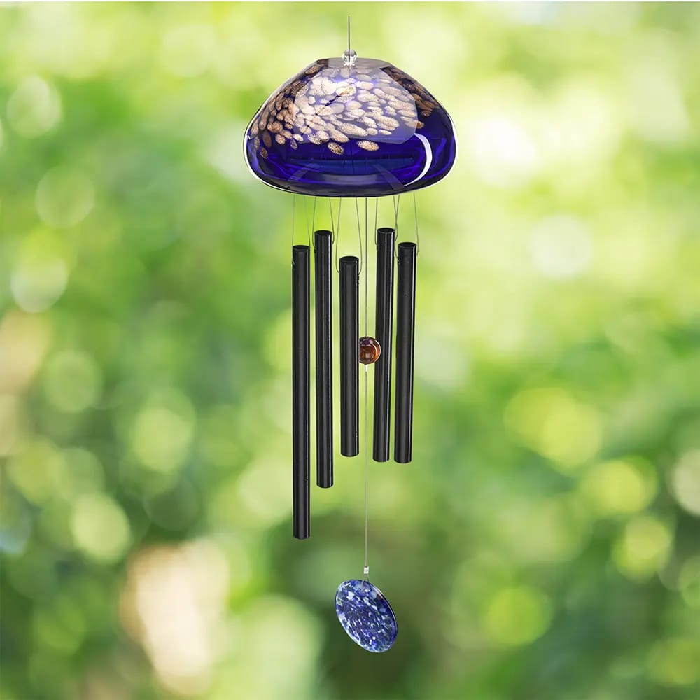 Ceramic Glass & Metal Jellyfish Windchime
