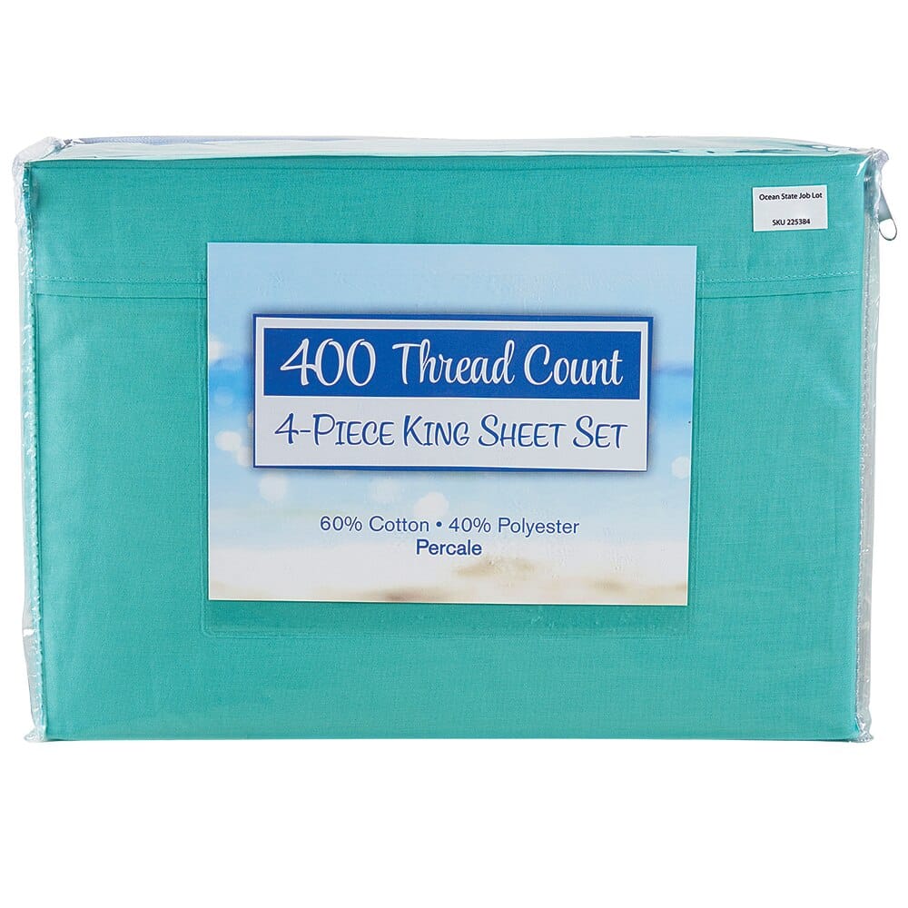 Coastal Collection 400 Thread Count King Sheet Set, 4-Piece