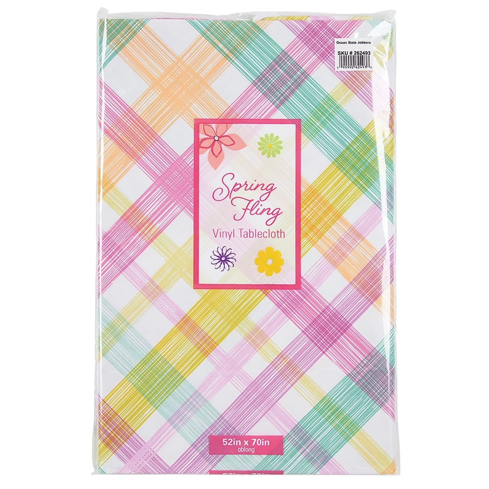 Spring Vinyl Tablecloth with Flannel Backing