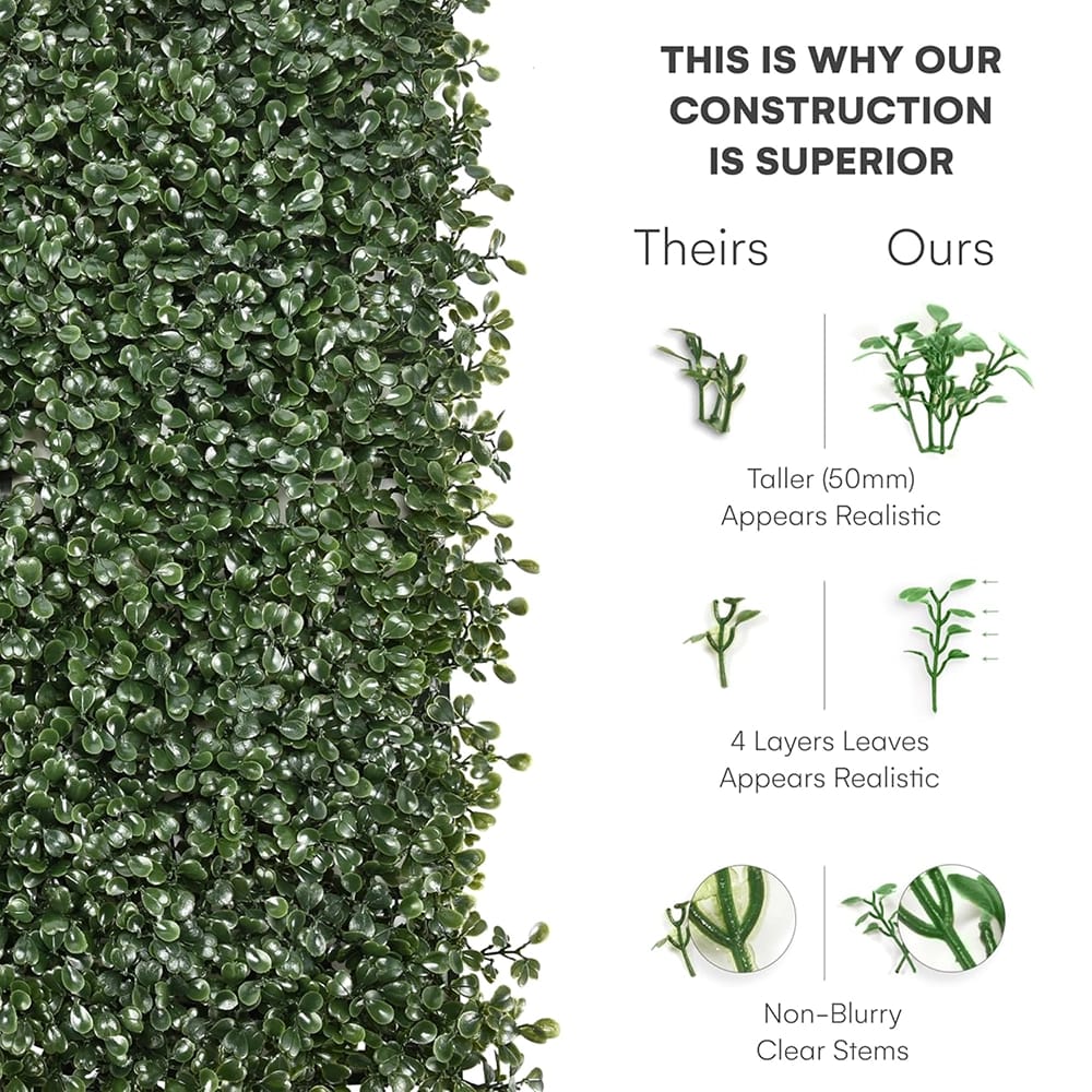 Flybold 20" x 20" Grass Wall Panels, 12 Pack