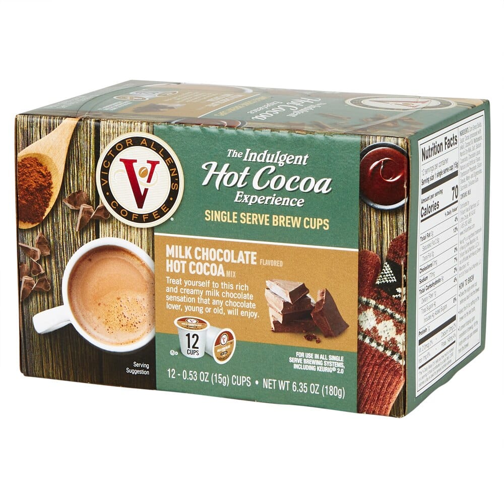 Victor Allen's Indulgent Hot Cocoa Experience Brew Cups, 12 Count