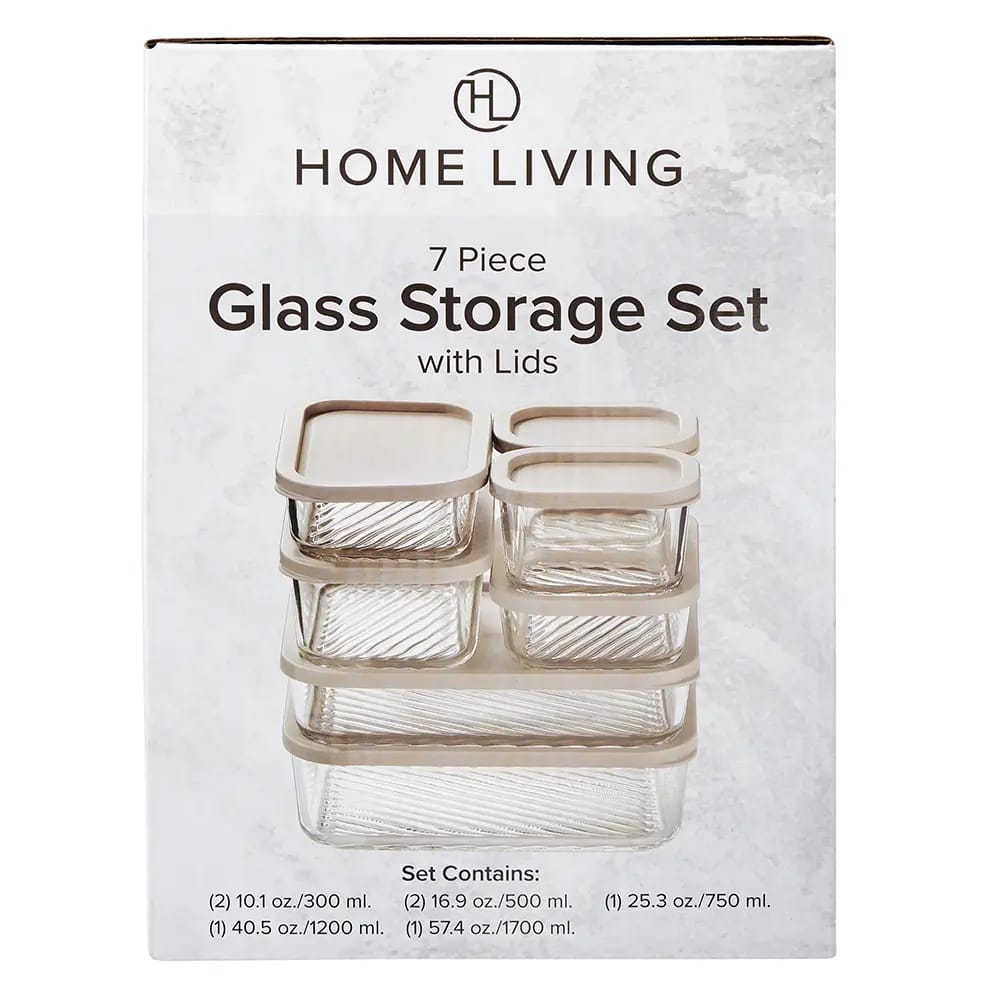 Home Living 7-Piece Glass Storage Set