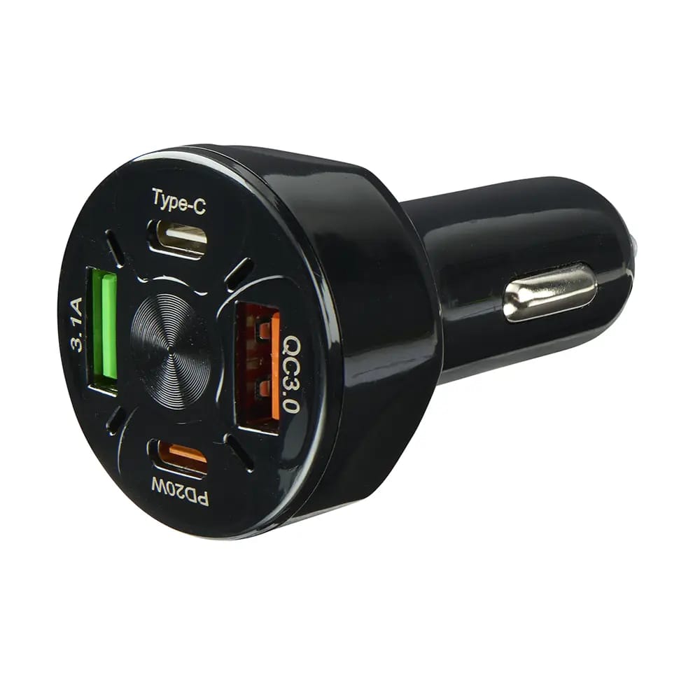 Acellories 4-In-1 Fast Charging Car Charger