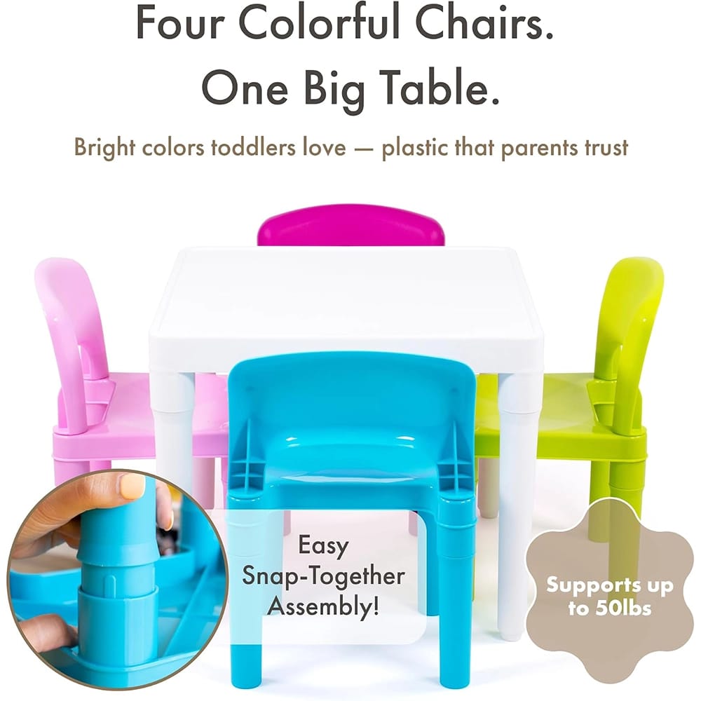 Humble Crew Plastic Table and Chair Set for Kids
