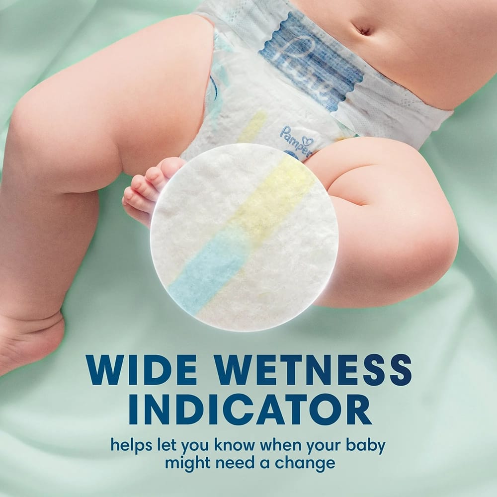 Pampers Pure Baby Diapers, Size 6, 42 Count
