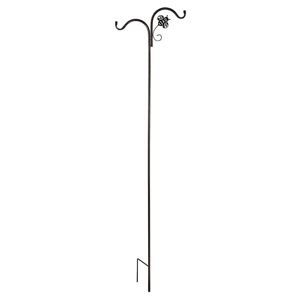 Outdoor Living Accents Wrought Iron Double Shepherd Hook, 84"