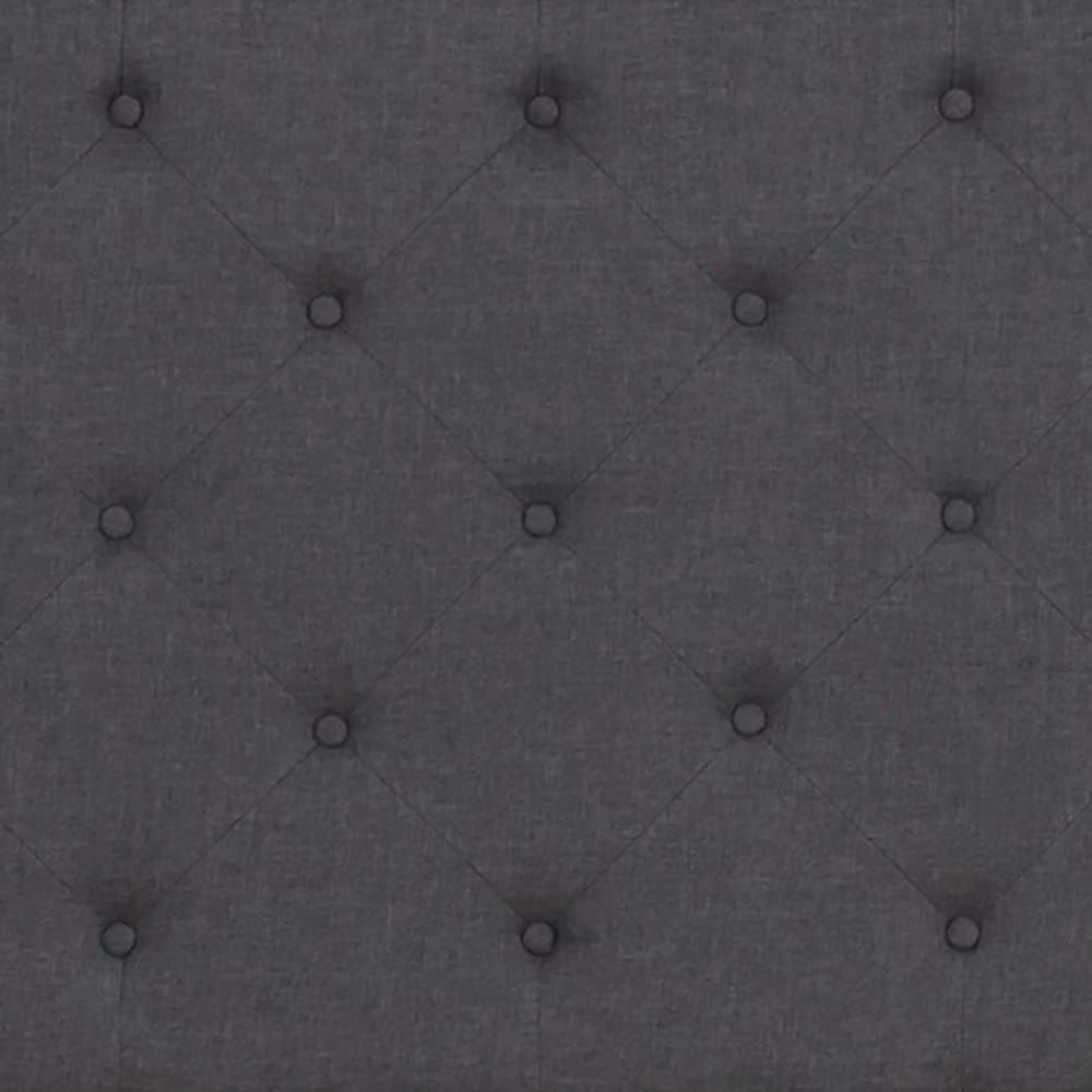 Arched Tufted Upholstered Platform Bed Frame, Full, Dark Gray