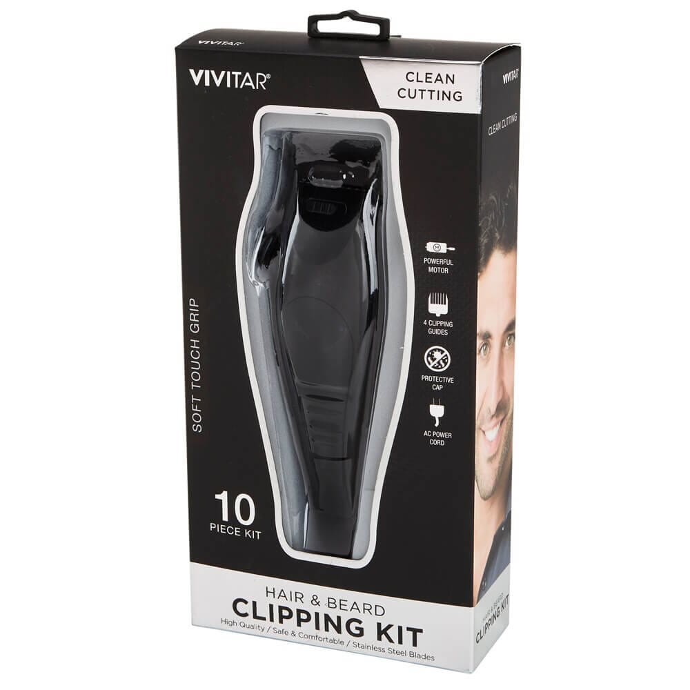 Vivitar Hair & Beard Clipping Kit, 10-Piece