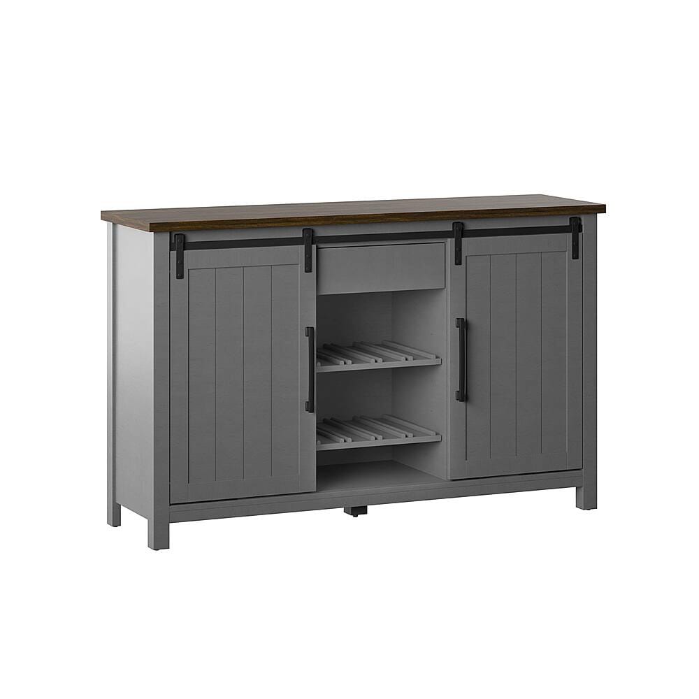 Twin Star Home Sideboard with Wine Storage, Antique Gray