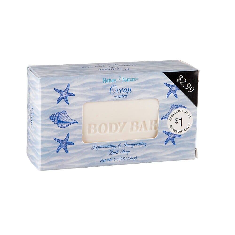 Nature 2 Nature Rejuvenating and Invigorating Bath Soap, Ocean Scented, 5.5oz