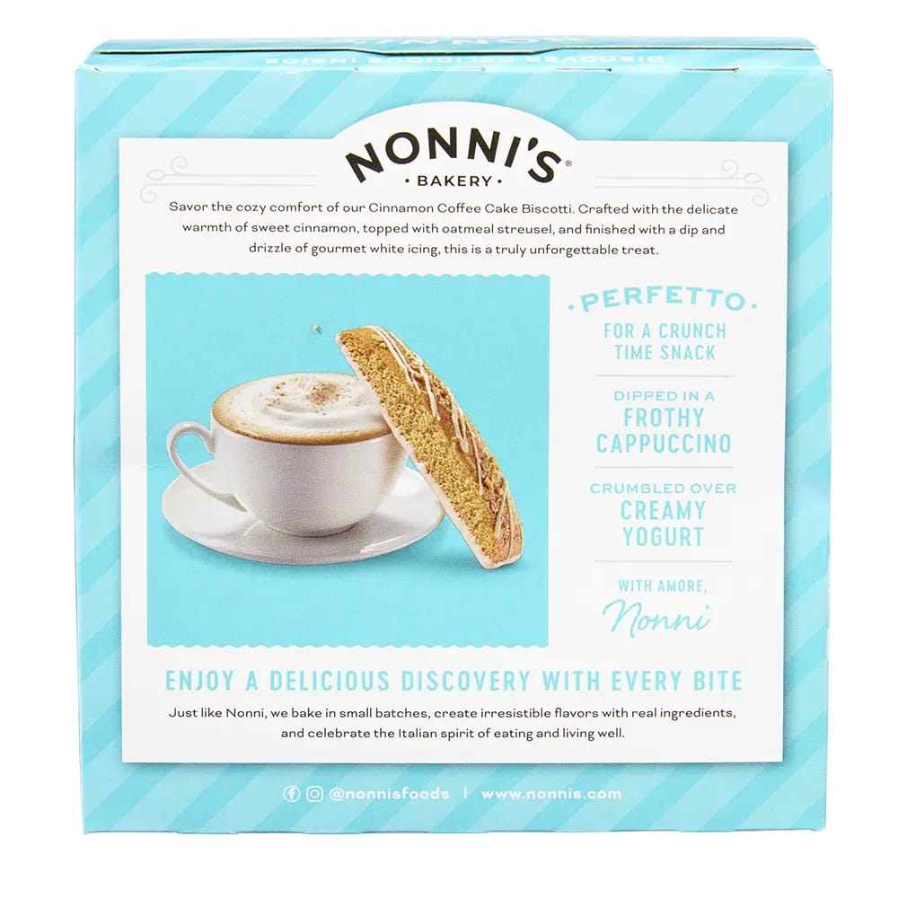 Nonni's Cinnamon Coffee Cake Biscotti, 8 pk, 6.88 oz