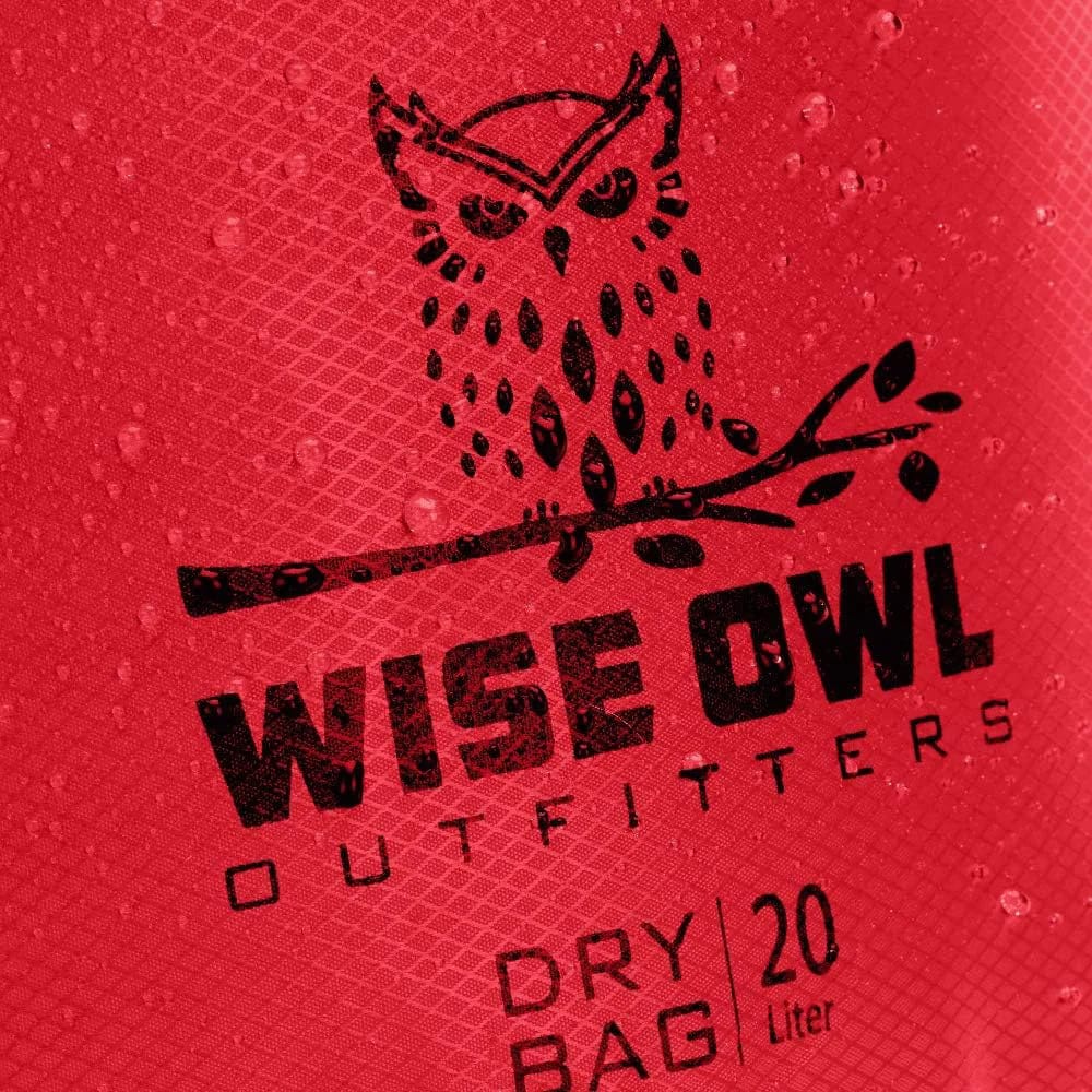 Wise Owl Outfitters Waterproof Dry Bags, Red, 3-Pack