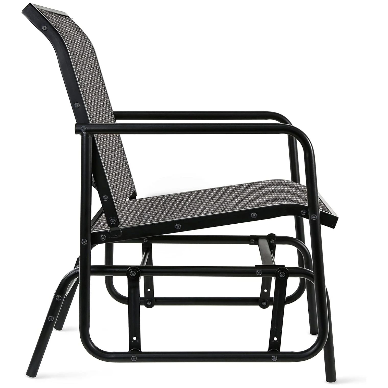 Outdoor Patio Glider Chair, Black