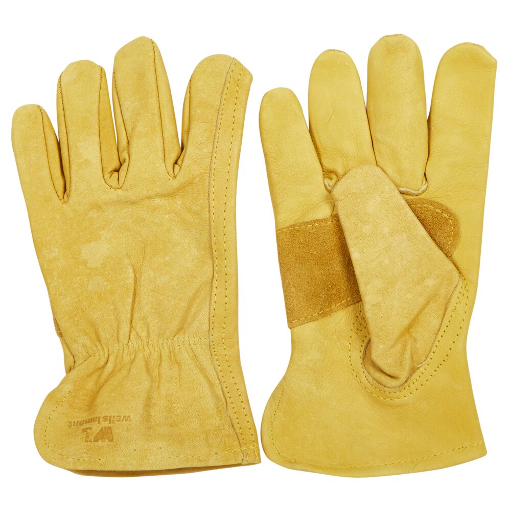 WELLS LAMONT Insulated Leather Work Gloves - Grain Cowhide, Thinsulate Lined, Large (1108L) For Cold Weather