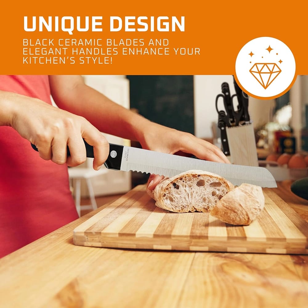 Bruntmor 15-Piece Cooking Knife Set