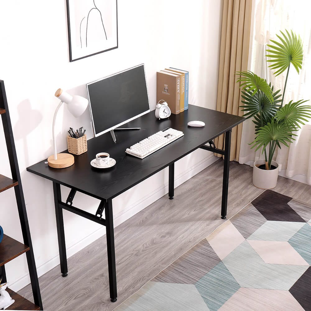 55" Foldable Desk, Black