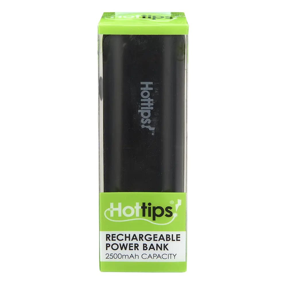 Hot Tips Power Bank, Black, 2500 mAh
