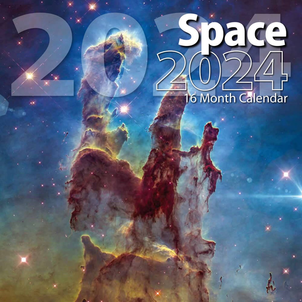 2024 Space Themed 16 Month Wall Calendar, 12"