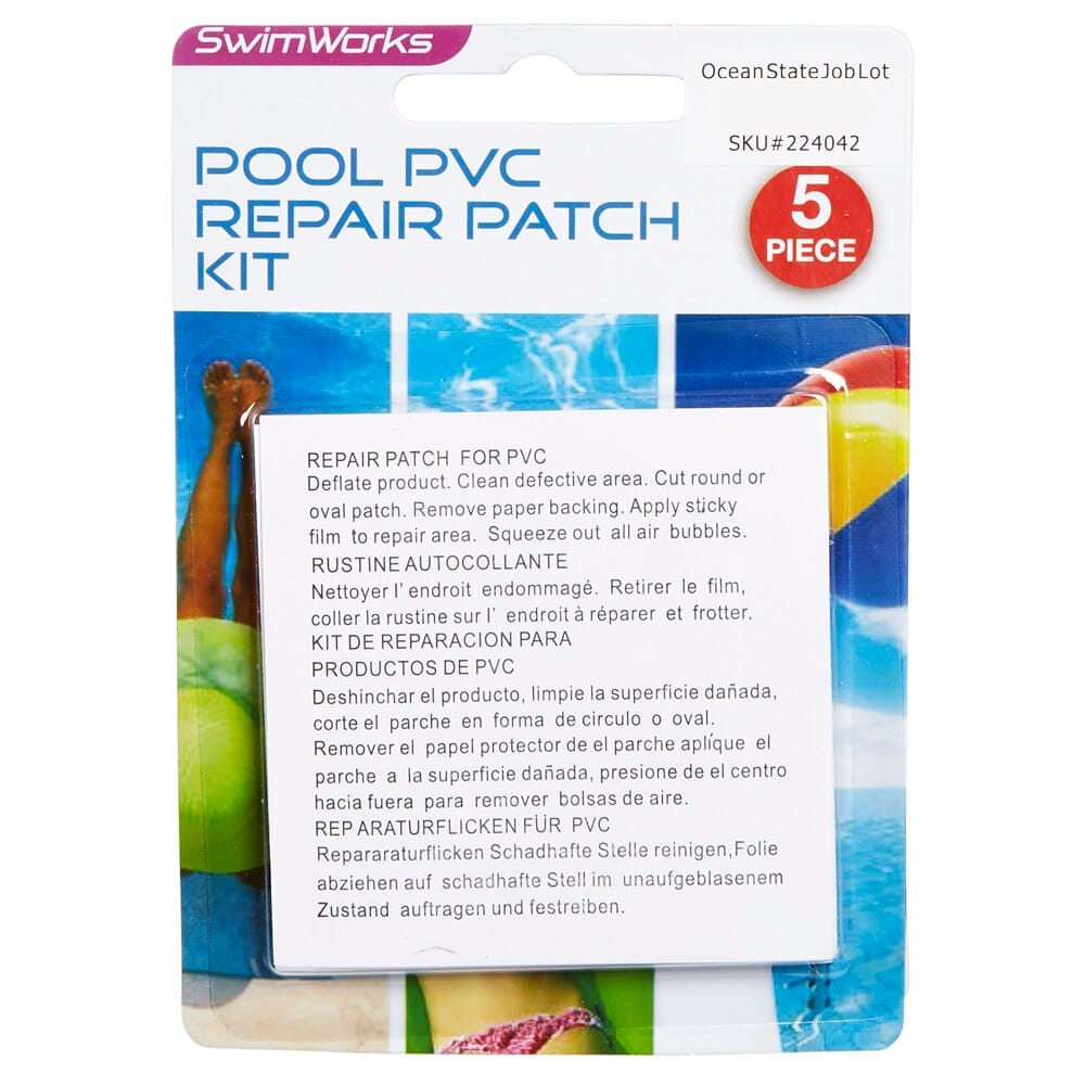 SwimWorks Pool PVC Repair Patch Kit, 5Piece