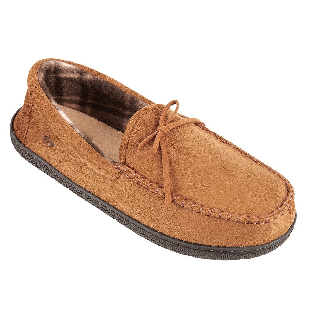 Dockers Men's Microsuede Boater Moccasin Slippers, Tan