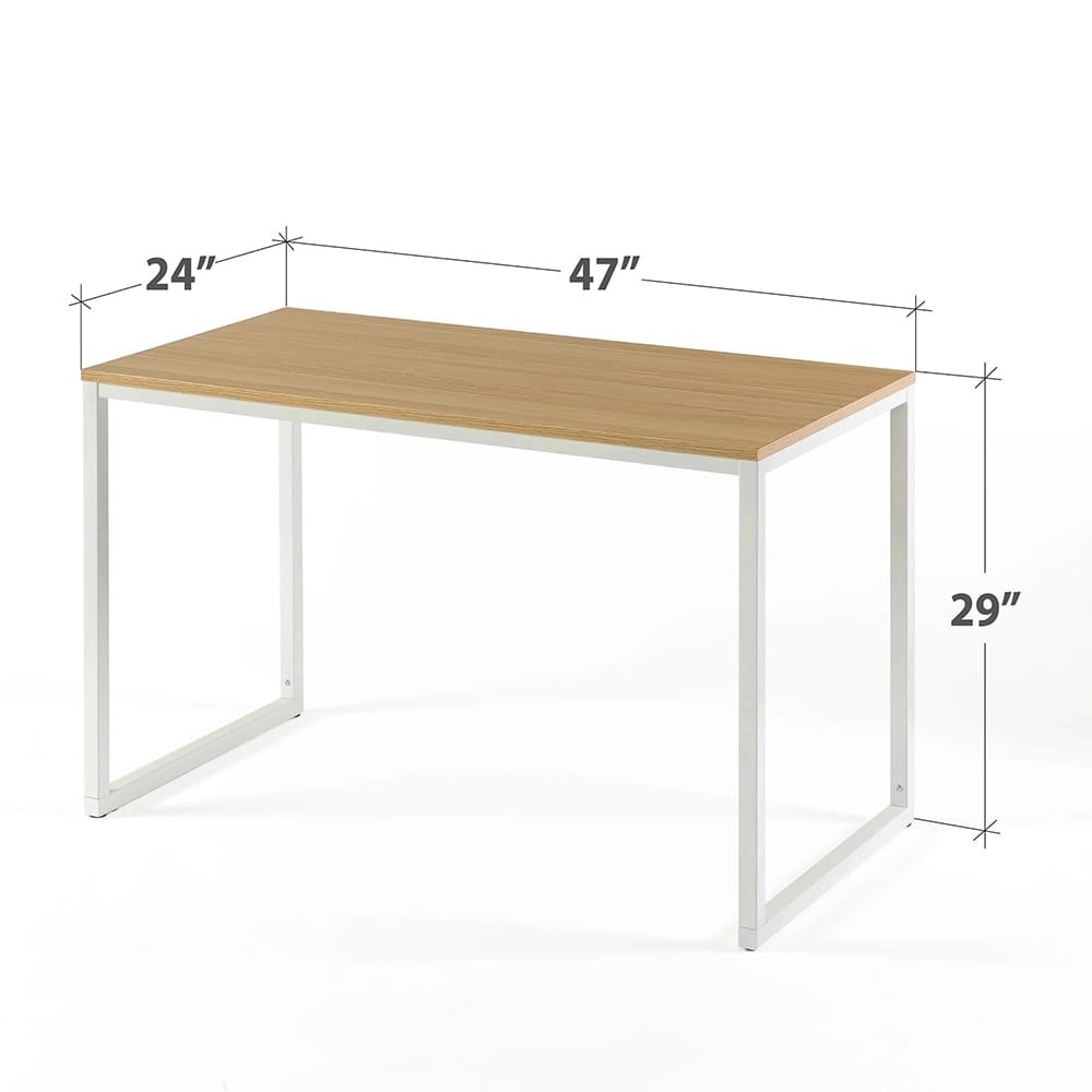 Zinus 47" Desk, White/Natural