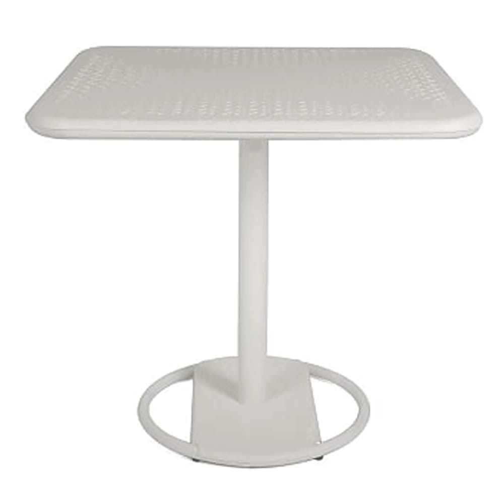 Maiori Aluminum Kose Square Patio Bistro Table, Blanc