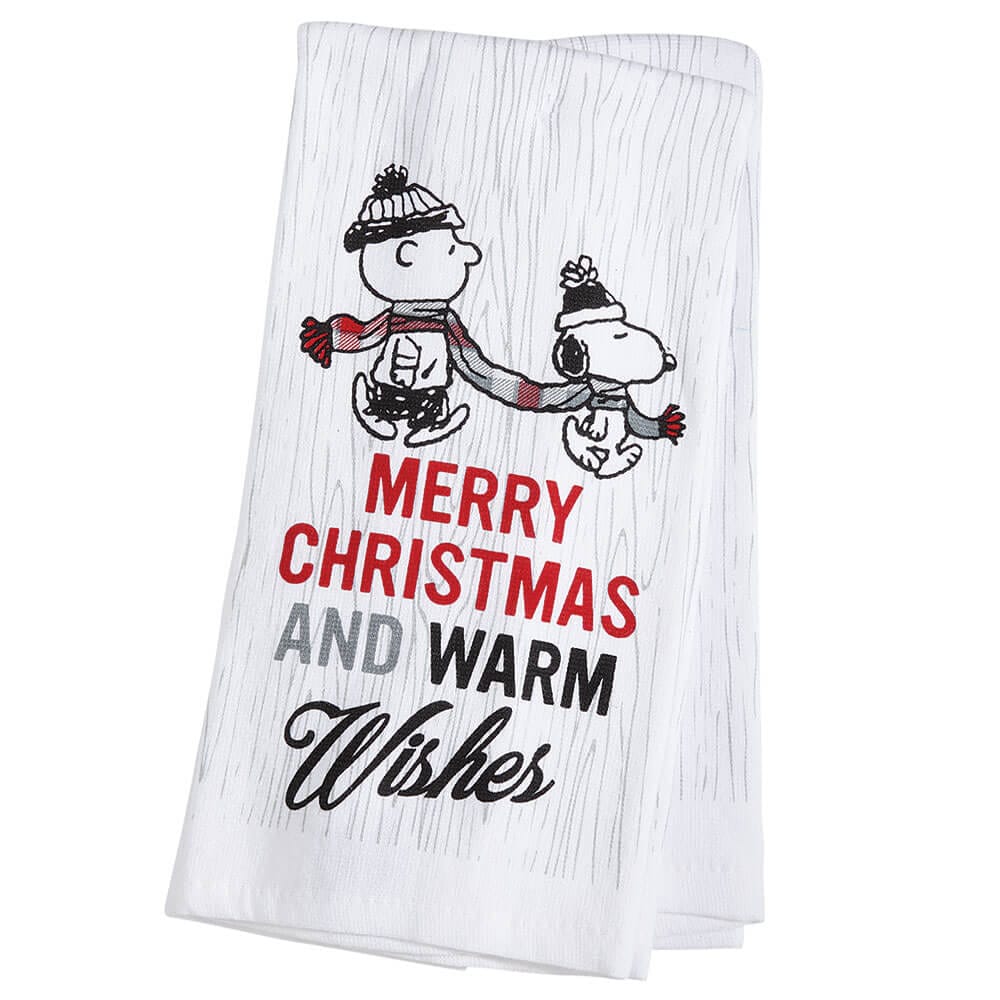 Peanuts Christmas Cotton Kitchen Towels, 2-Count