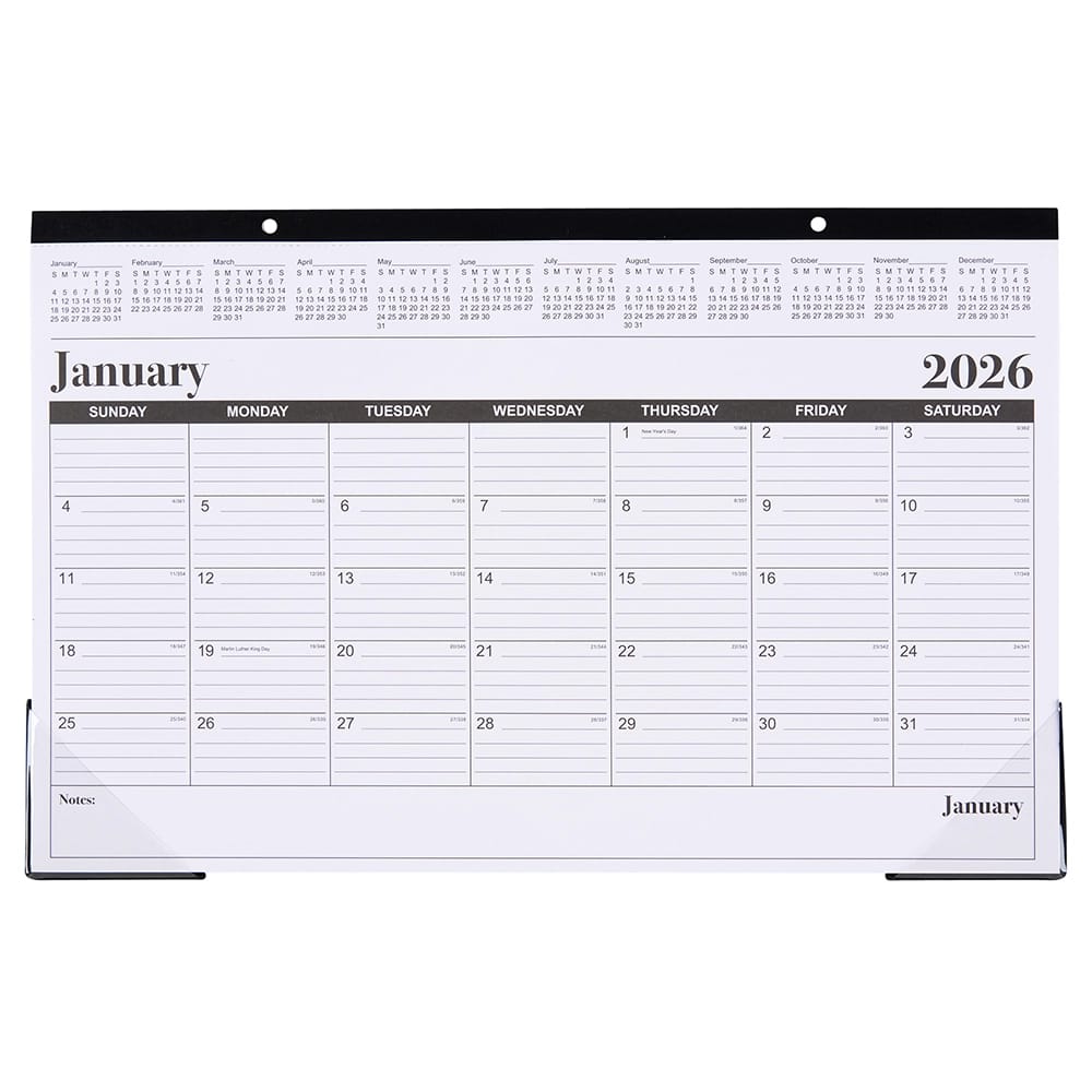 2025 Premiere Desk Calendar, 11" x 17"