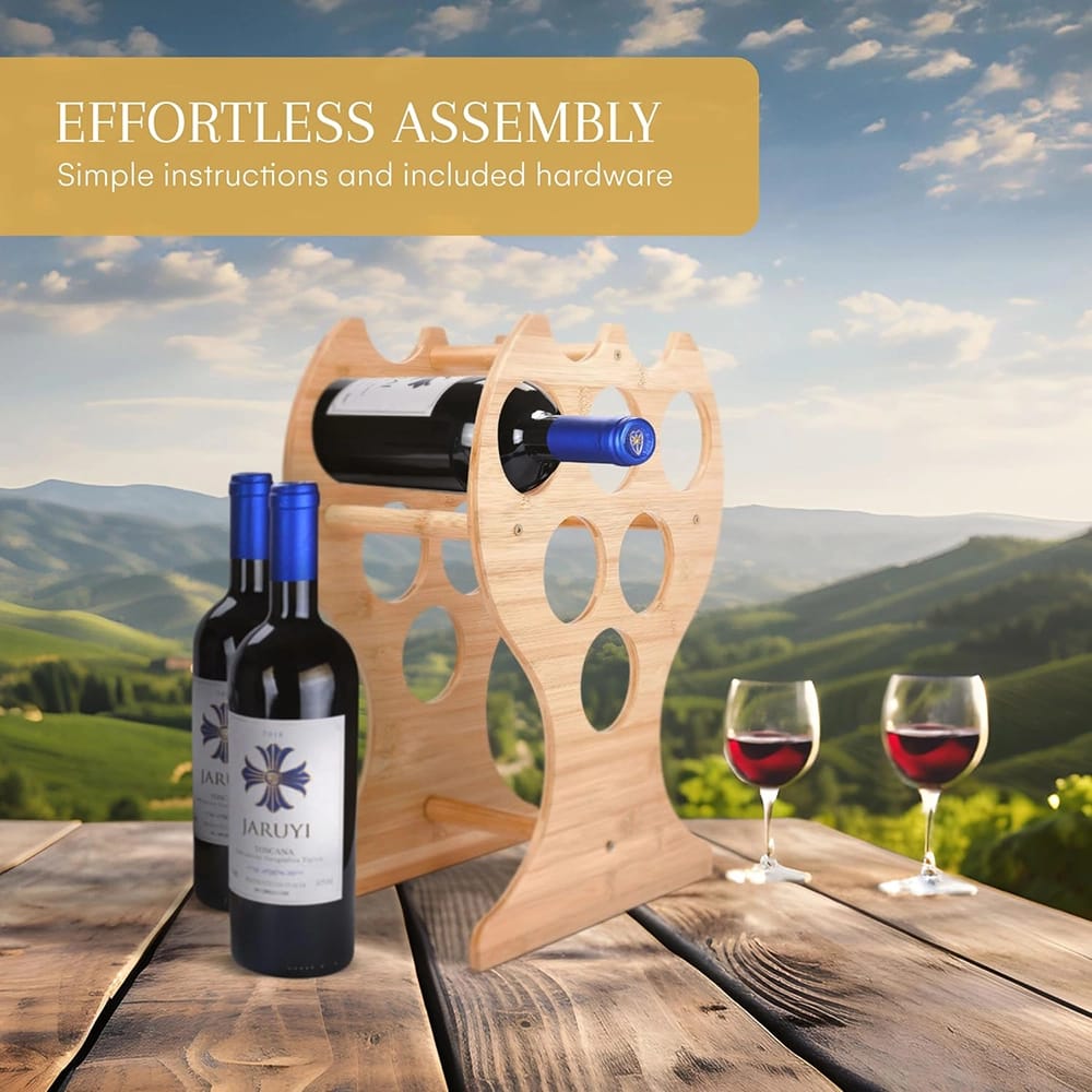 2LB Depot Countertop Bamboo Wine Rack