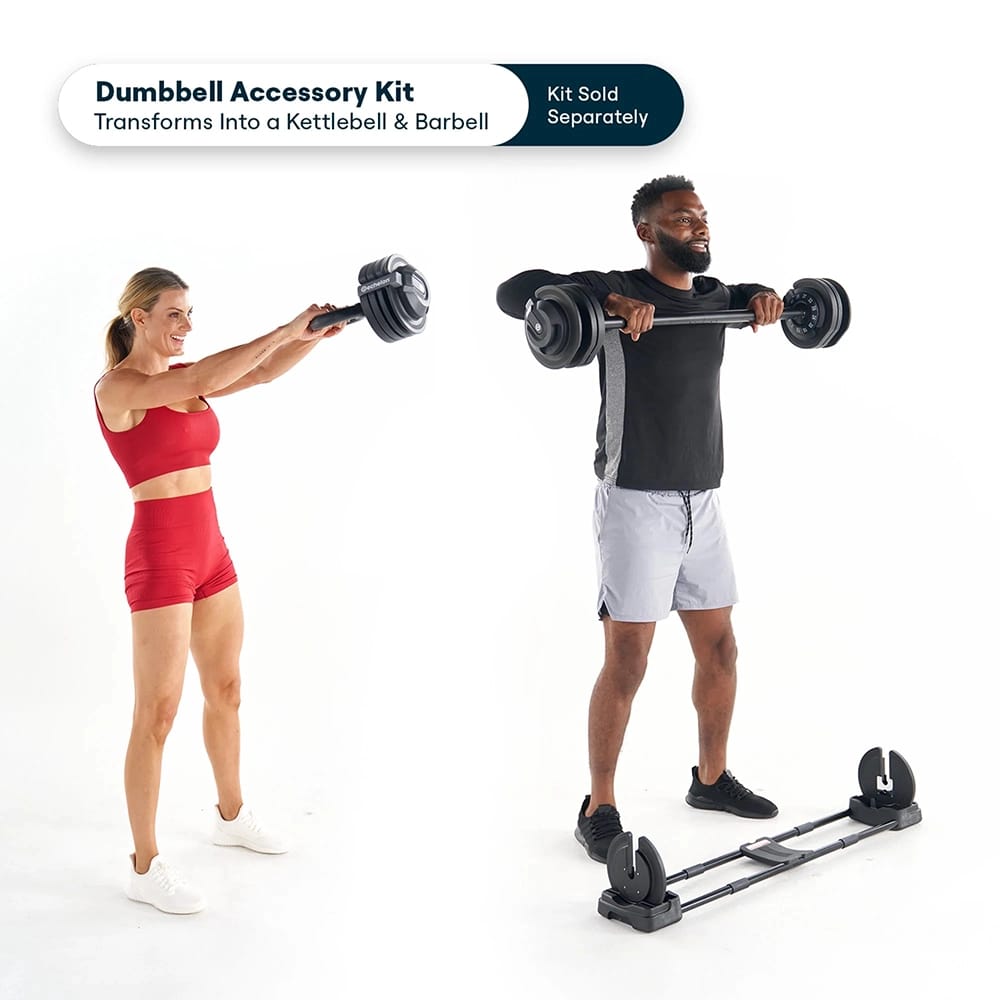 Echelon Adjustable Dumbbells Set with Stand, 7-52.5 lbs