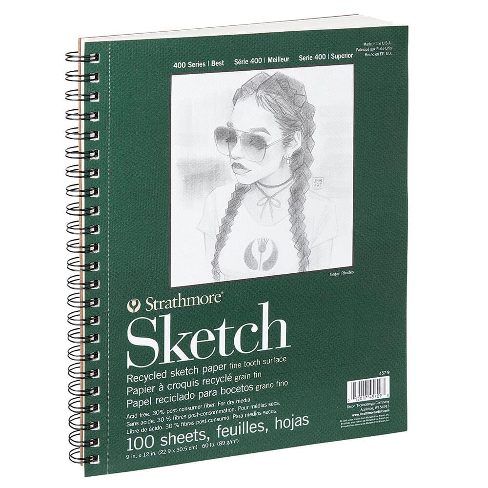 Strathmore 400 Series 9" x 12" Sketch Paper, 100 Sheets