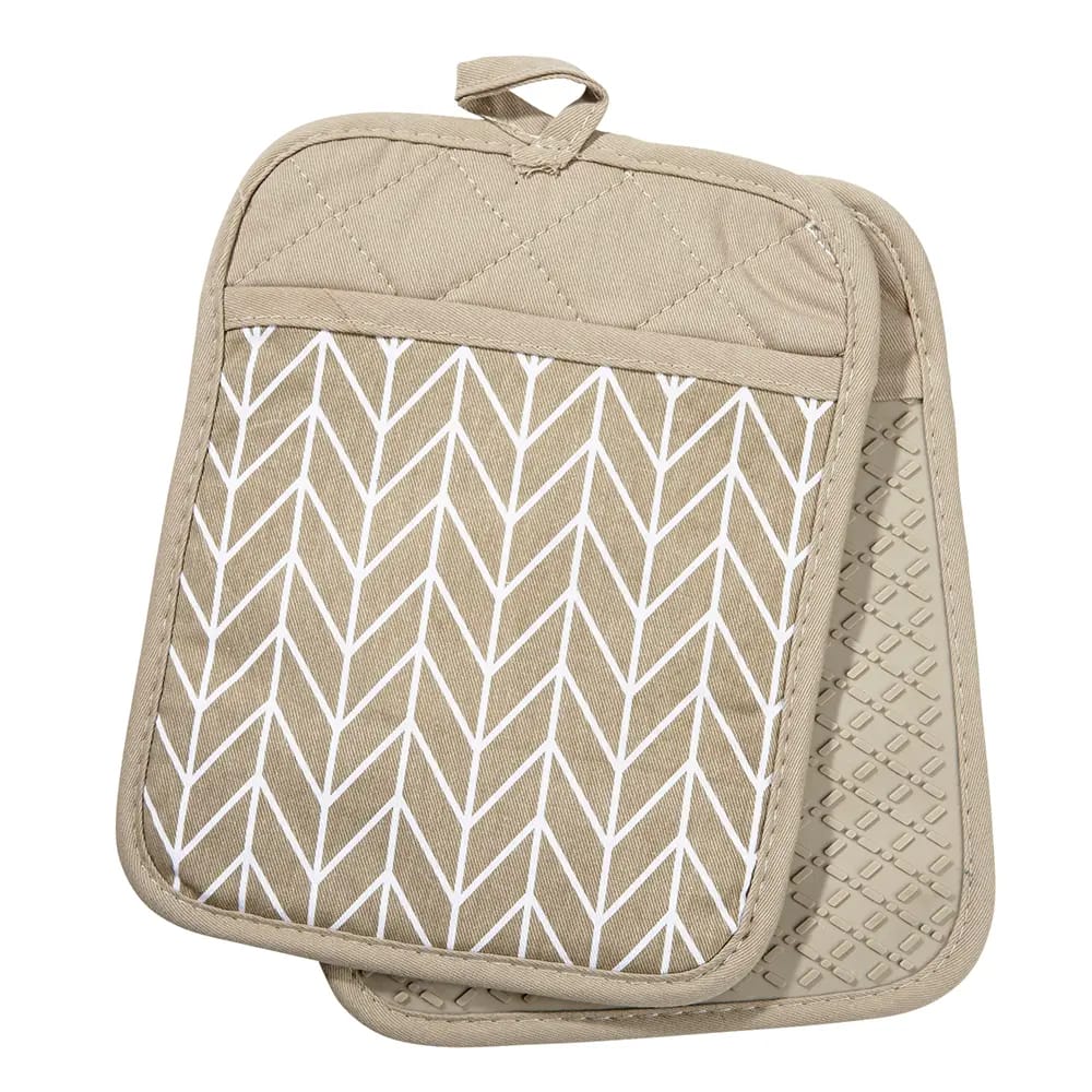 Silicone & Cotton Potholders, 2 pk.
